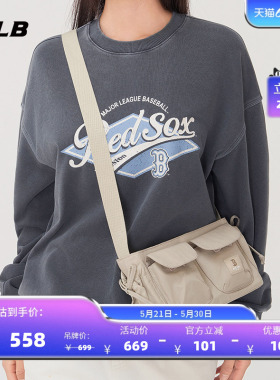 MLB官方 男女同款多口袋复古休闲斜挎包春夏新款百搭CRB03/BQB03