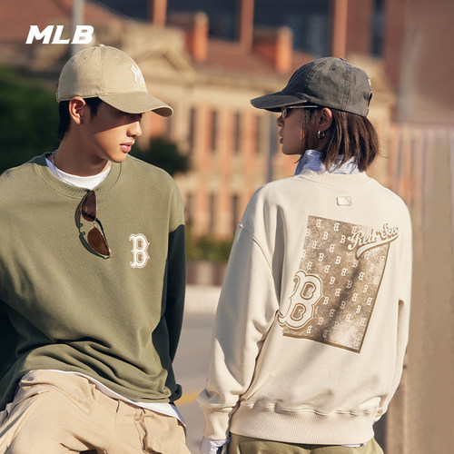 MLB官方圆领套头卫衣秋季新款