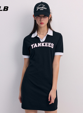MLB官方 女款学院风运动POLO领连衣裙明星同款OPV01