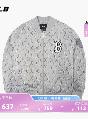 MLB官方 男女情侣时尚复古涂鸦棒球夹克外套百搭休闲春夏JPM01
