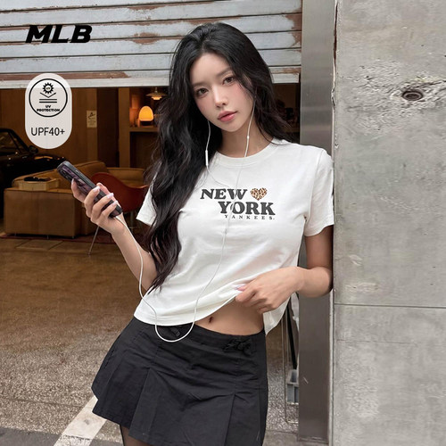MLB女款潮流字母印花防晒T恤