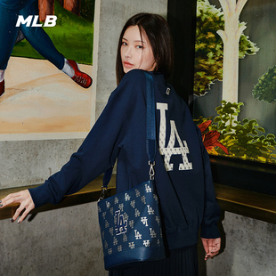 MLB官方男女情侣渐变老花套头圆领运动长袖 卫衣休闲百搭春夏MTM02