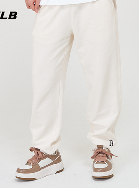 MLB官方 男女情侣纯色基础运动长裤百搭束脚裤PTB01