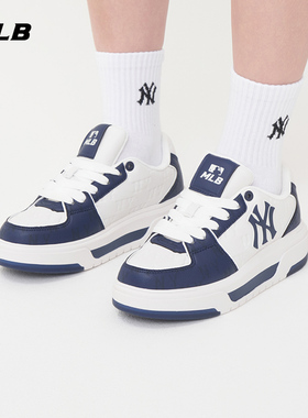 MLB官方 男女同款印刻老花厚底学长鞋休闲板鞋25秋冬新款SXM07