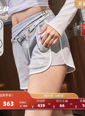 MLB官方 女款休闲百搭舒适凉感防晒针织短裤26夏季新款潮流SPB02