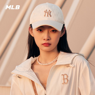 棒球帽時尚 百搭暗紋老花硬頂帽CPM01 虞書欣明星同款 MLB官方