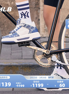 MLB官方男女同款老花韩系复古增高百搭学长鞋SXCMM/SXMDM