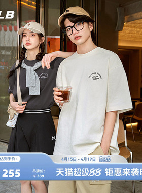 MLB官方 男女情侣圆领时尚休闲T恤纯色宽松短袖夏季新款TSB41