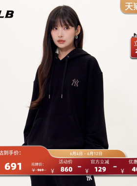 MLB官方男女情侣复古风波普老花套头卫衣秋季新款HDM05/MTM08