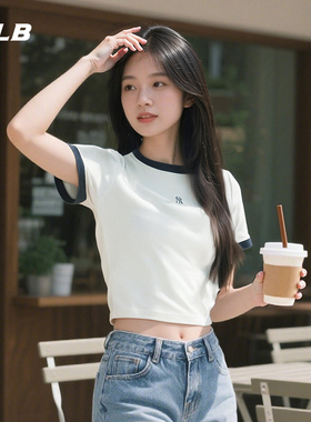 MLB官方 女款百搭时尚潮流短款修身显瘦正肩T恤25夏季新款TSB69