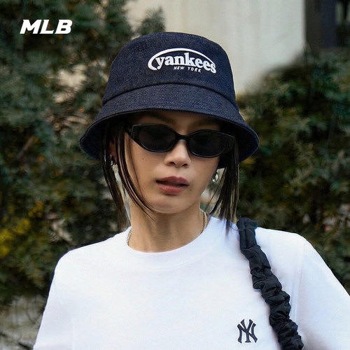 MLB官方 男女同款时尚显脸小遮阳百搭牛仔渔夫帽26春季新款HTV02
