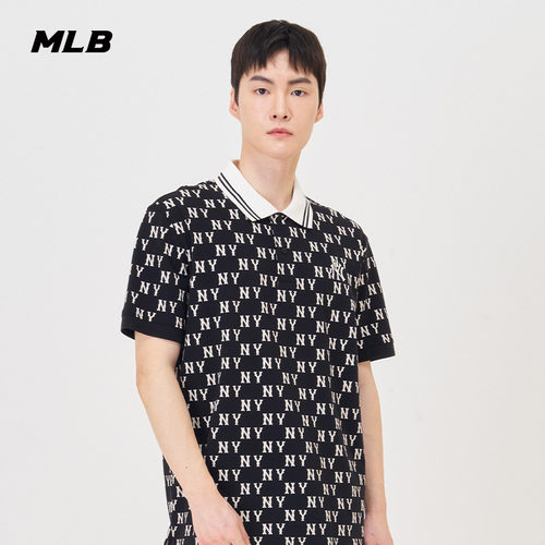 MLB运动polo24夏季新款短袖舒适