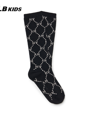 MLB儿童官方男女童复古潮奢钻石老花高筒袜子春夏SOMD1