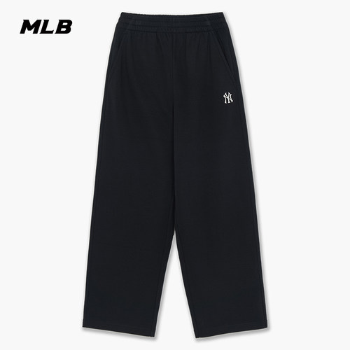 MLB官方 男女同款宽松简约百搭纯色小标休闲长裤26秋季新款PTB02