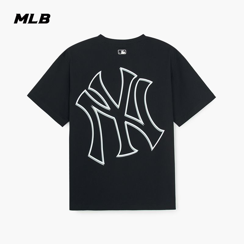 MLB情侣学院风休闲印花短袖T恤