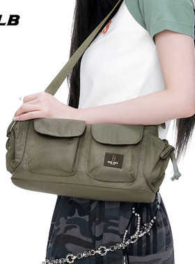 MLB官方 男女同款多口袋复古休闲斜挎包25秋冬新款CRB03/BQB03