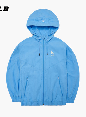 MLB官方 男女情侣经典刺绣LOGO连帽衫运动休闲夹克WJB06