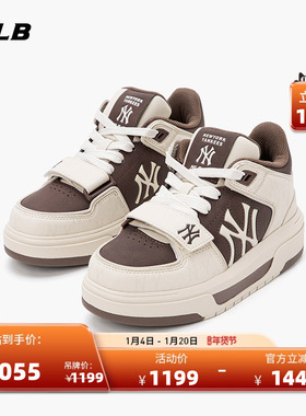 MLB官方男女情侣复古满印老花韩系通勤百搭学长鞋25秋冬新款SXW01