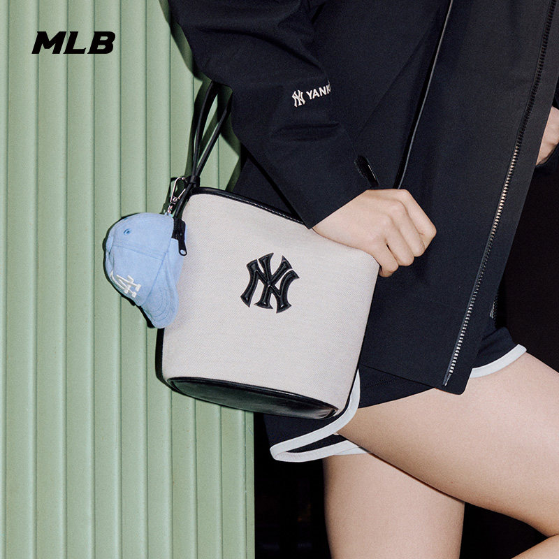 MLB官方男女情侣水桶包时尚经典休闲百搭单肩包26春季新款BMB01图片