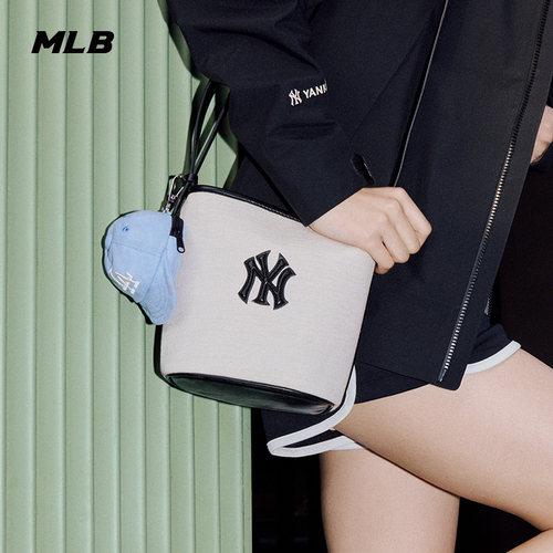 MLB官方 男女情侣水桶包时尚经典休闲百搭单肩包26春季新款BMB01