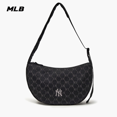 MLB官方男女同款情侣时尚百搭可调节钻石老花斜挎包春夏CRMV4