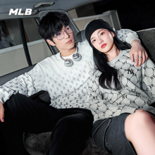 MLB官方 男女情侣运动渐变老花复古卫衣圆领长袖春夏MTM07