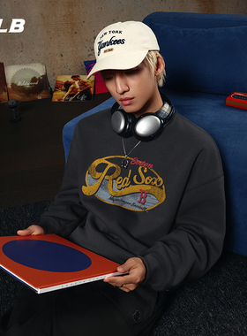 MLB官方 KARINA同款复古学院风时尚印花图案卫衣25秋季新款MTV10