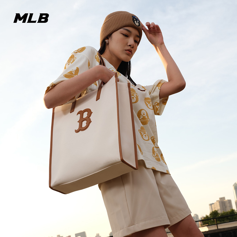 MLB官方 男女情侣运动时尚手提托特包休闲百搭通勤包春夏ORM03