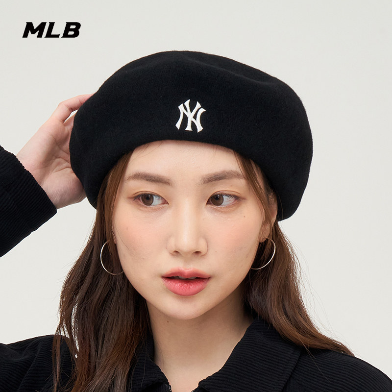 MLB官方 男女同款韩系潮流时尚灯芯绒报童帽贝雷帽冬季CB002