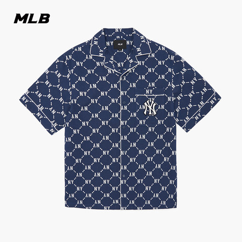 MLB官方男女衬衫老花短袖休闲潮