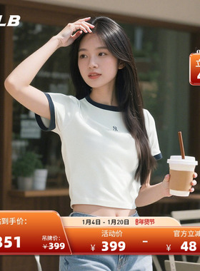 MLB官方 女款百搭时尚潮流短款修身显瘦正肩T恤25夏季新款TSB69