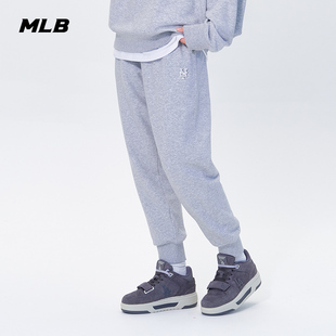 新款 25秋季 PTB01 小LOGO束脚休闲运动长裤 MLB官方男女情侣百搭经典