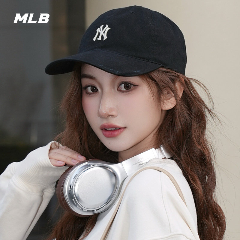 MLB官方 男女情侣百搭韩系显脸小复古软顶棒球帽25冬季新款CPB07