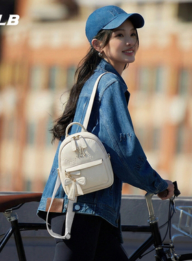 MLB官方 男女同款潮奢立体感钻石老花迷你双肩包26春季新款BKM03