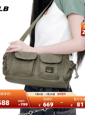 MLB官方 男女同款多口袋复古休闲斜挎包25秋冬新款CRB03/BQB03