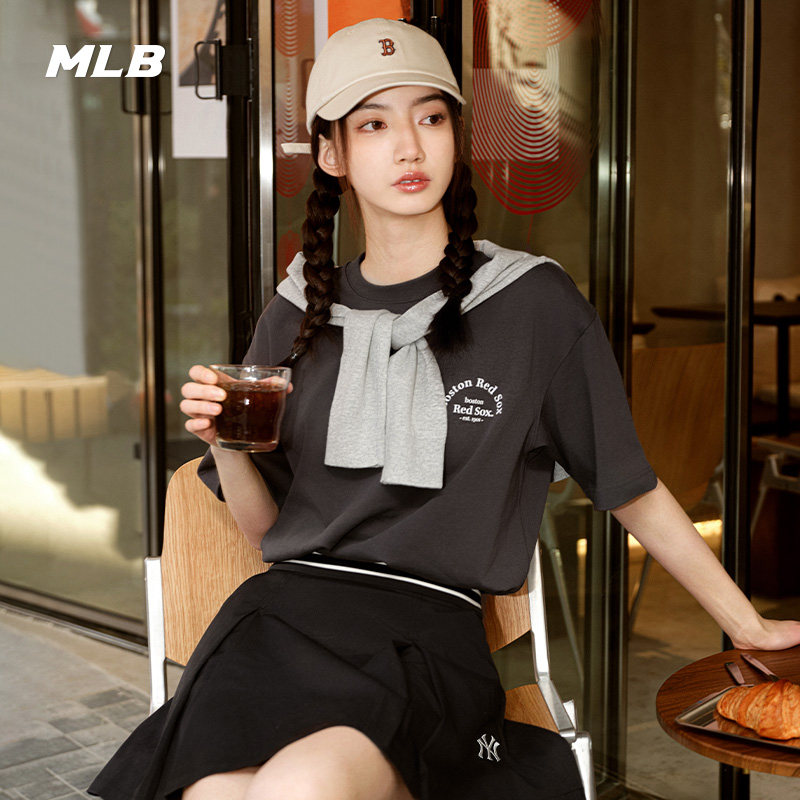 MLB情侣休闲宽松运动T恤图片