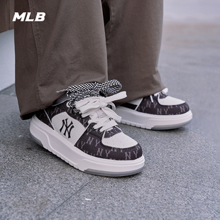 SXM01 25秋冬新款 MLB官方男女情侣韩系时尚 复古老花厚底增高学长鞋