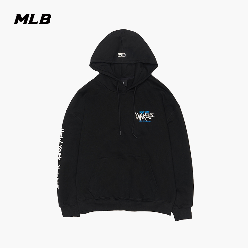 MLB官方 男女情侣时尚潮流字母印花运动连帽卫衣25秋季新款HDB14