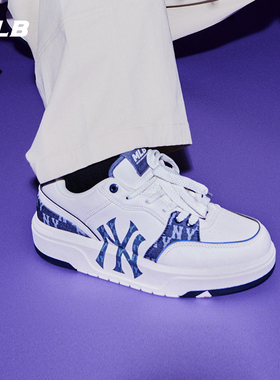 MLB官方 张凌赫同款男女韩系复古老花增高学长鞋25秋冬新款SXM05