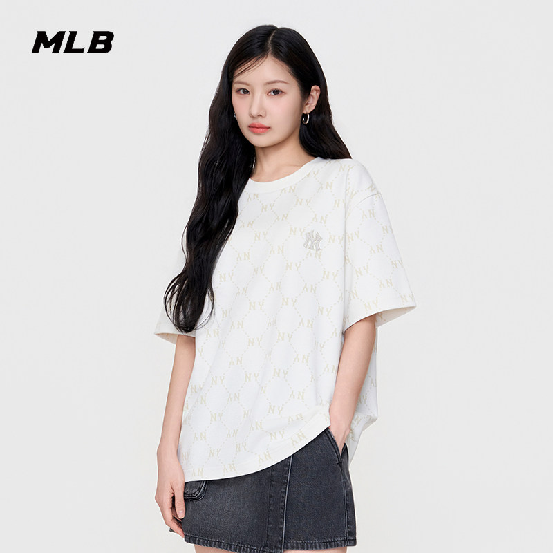 MLB情侣休闲宽松运动T恤图片