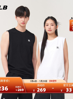 MLB官方 男女情侣凉感休闲无袖纯色百搭运动背心25夏季新款TOB01