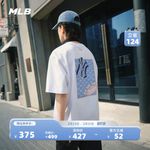 男女情侣后背时尚 TSM21 印花短袖 新款 TSM10 宽松T恤夏季 MLB官方