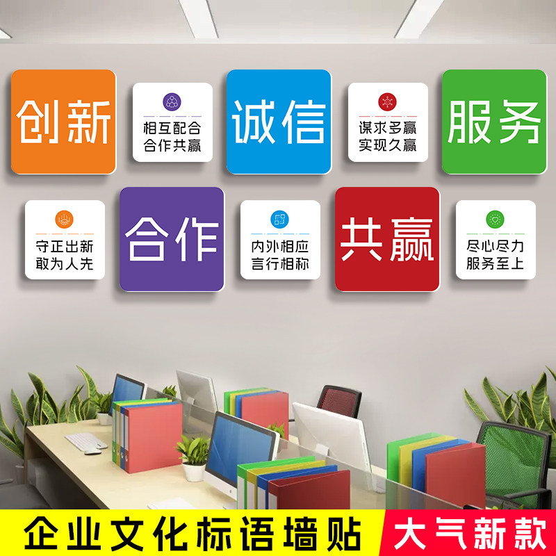 企业文化墙雪弗板会议室宣传设计办公室公司形象楼梯背景墙面装饰