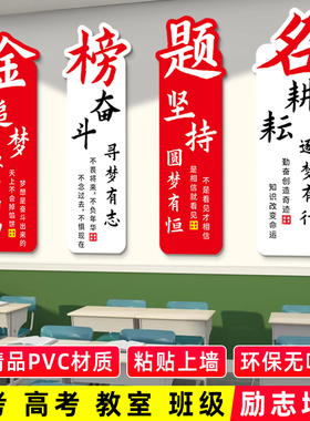 百日誓师素材初中考班级文化墙贴学校教室布置高中学生励志装饰画