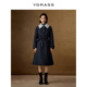 VGRASS利落翻领大衣式 羽绒服大衣女 长款 90鹅绒羽绒服女冬季 新款