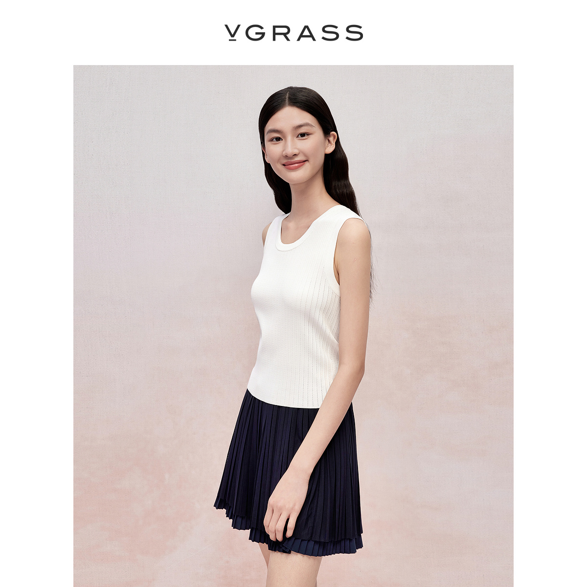 VGRASS维格娜丝夏季新款背心马甲搭配上衣女