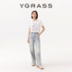 意大利进口Candiani环保牛仔阔腿裤 VGRASS秋冬新款 WISH系列