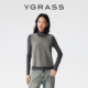 背心马甲圆领可叠穿女 羊毛混纺无袖 WISH系列 VGRASS25秋冬新款