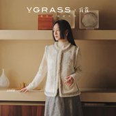 马甲女 水貂毛边皇室婴驼新中式 云锦研究所联名 VGRASS26春新款