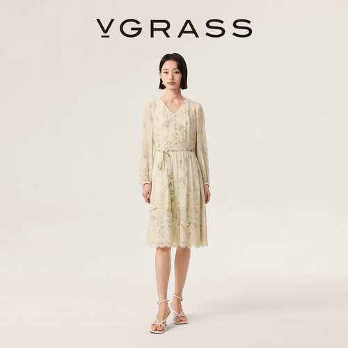 VGRASS清新浪漫连衣裙